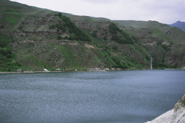 Natural lake among the mountains