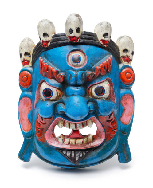 Traditional mask of Mahakala stock photo