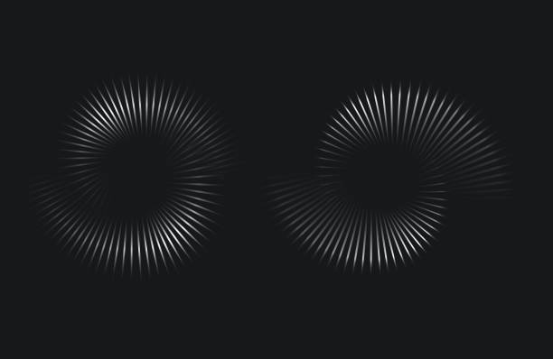 spiralkreis-kreis-schallwellen-rhythmus. - sound wave spotted radio wave backgrounds stock-grafiken, -clipart, -cartoons und -symbole
