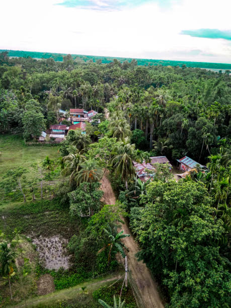 istock Aerial view of a village gully 1252882143