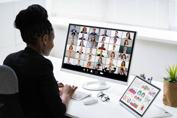 istock Watching Video Conference Business Webinar 1252883000