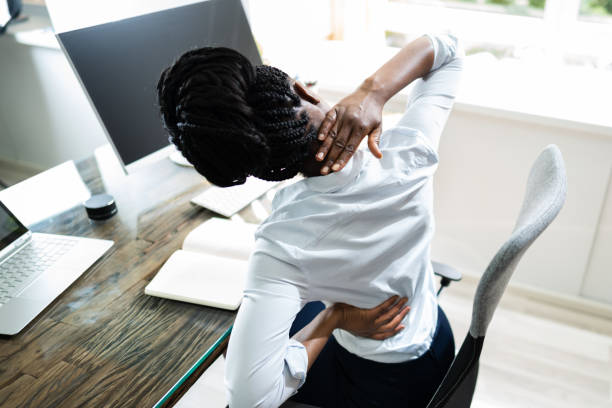 Back Pain Bad Posture Woman Sitting