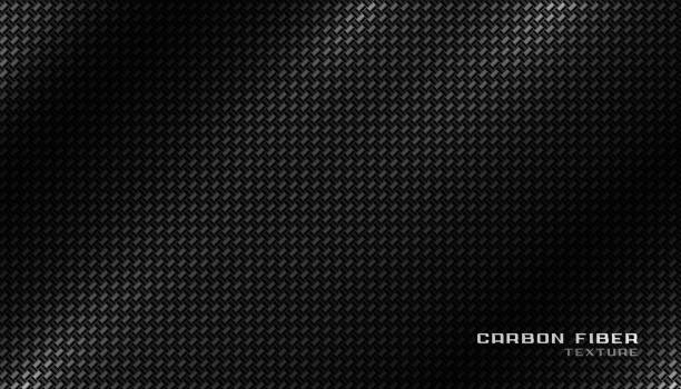 ilustrações de stock, clip art, desenhos animados e ícones de shiny black carbon fiber material texture background - lead sheet