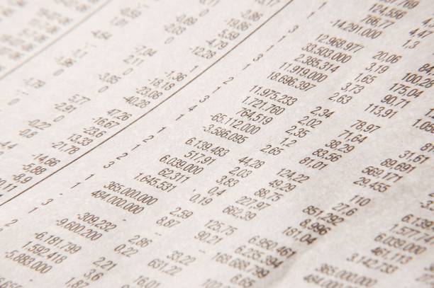 istock Close View of sheet accounts 1252888879