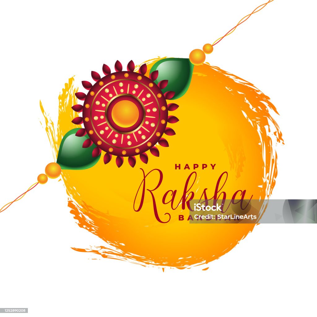 Happy Raksha Bandhan Indian Festival Card Design Stock ...