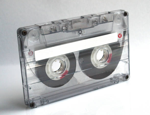audio tape vintage music cassette tape close up walkman cassette stock pictures, royalty-free photos & images