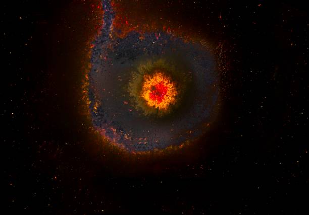 istock galaxy with a bright core, nebulae and stars 1252905047