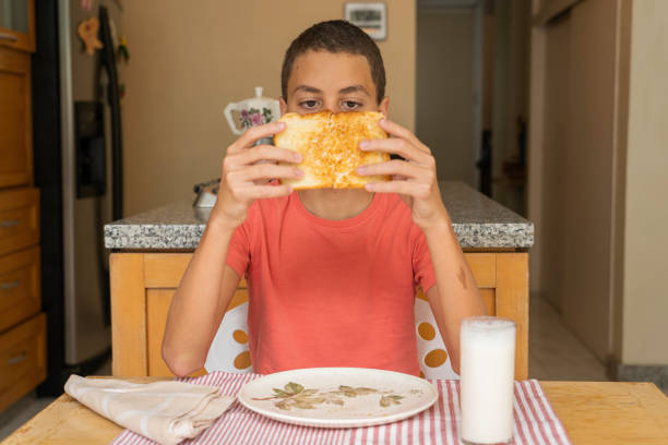 istock Boy about to eat a sandwich 1252907025