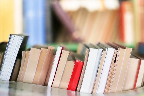 istock Library, shelves with books. Textbooks 1252910487