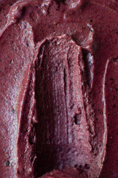 istock Home made blueberry ice cream. Close up texture. Healthy sweets. 1252912531