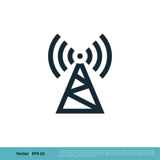 Signal Tower Icon Logo Template Illustration Design. Vector EPS 10. Signal Tower Icon Logo Template Illustration Design. Vector EPS 10. cell tower stock illustrations