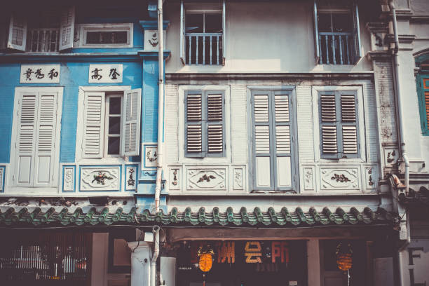 Beautiful traditional buildings in Korea Town, Singapore