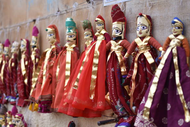 istock puppet doll or Kathputli is a string puppet theatre, native to Rajasthan, India 1252937553