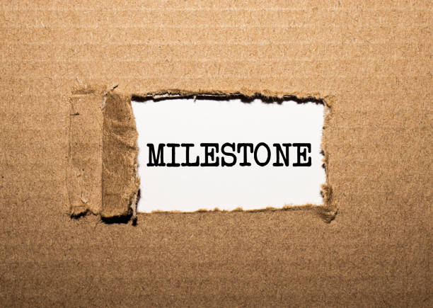 istock The text MILESTONE. behind torn brown paper 1252947673