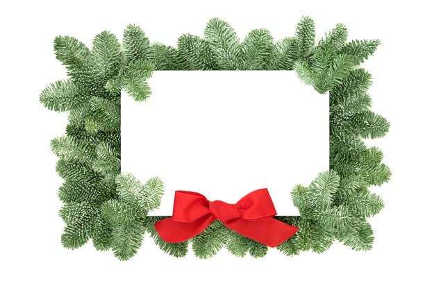 Abstract christmas tree on red background. 3d illustration.