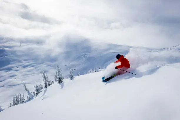 Photo of Skiing fresh powder on a ski vacation