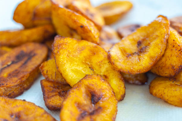 istock Nigerian Deep fried plantain ready to eat - Food Macro 1252962903