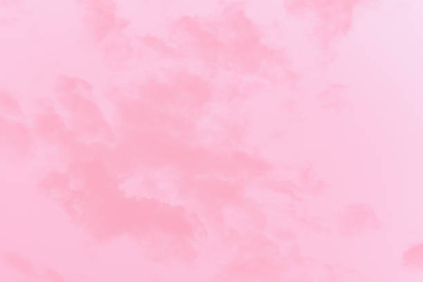 istock Light soft watercolor pink sky background. Beautiful romantic sky 1252969566