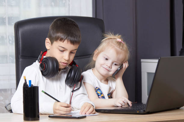 istock boy with headphones remote study at school 1252969690