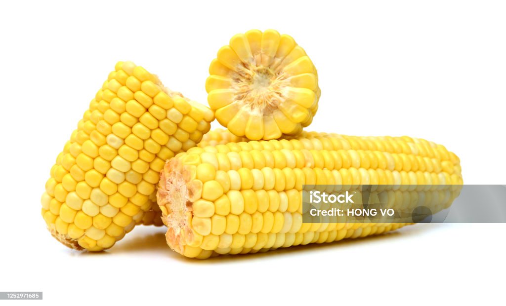 One Corn Stack Stack Corn On A White Background Stock Photo - Download Image Now ...