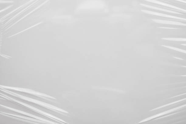 White plastic film wrap texture background White plastic film wrap texture background distorted image photos stock pictures, royalty-free photos & images