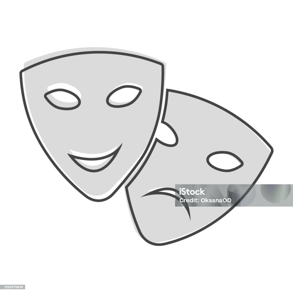 Mặt Nạ Sân Khấu Vector Hình Ảnh Kịch Và Hài Kịch Tiếng Cười Và ...