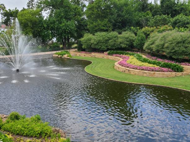 istock Beautifully Landscaped Pond 1252983900