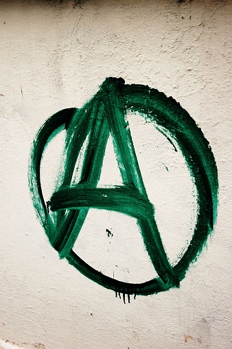 Punk Graffiti of A depicting Anarchy