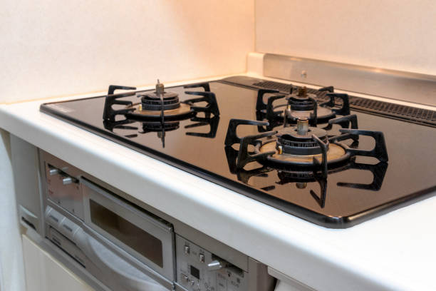 istock Gas stove with three burners 1252990204