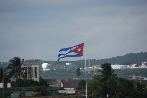 istock Cuba flag. waving Cuban flag 1252997214