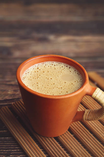 istock Cup of Tea on wooden table 1253001046