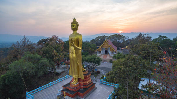 istock aerial view sunset at Wat Phra That Jom Wae 1253004687