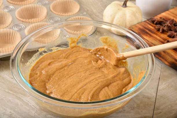 istock Gluten free pumpkin muffin batter 1253004919