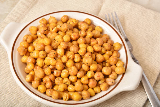 istock Bowl of homemade roasted chickpeas 1253005706
