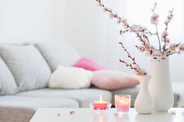 istock spring pink flowers in vase in white interior 1253007873