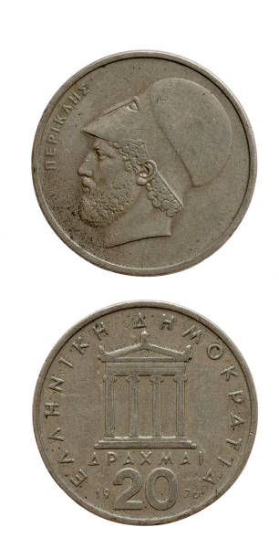 istock Old Greek 20 drachma coin from 1976 1253015527