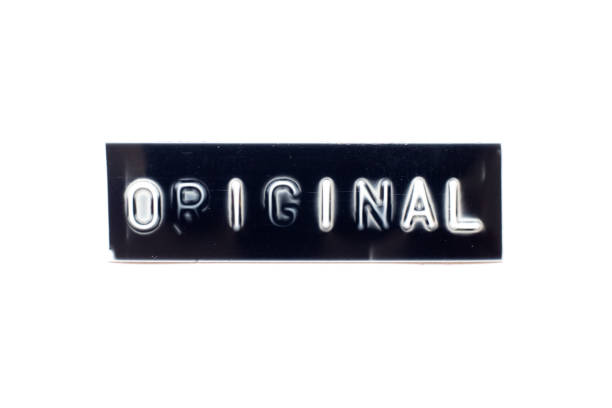 istock Embossed letter in word original in black banner on white background 1253015740