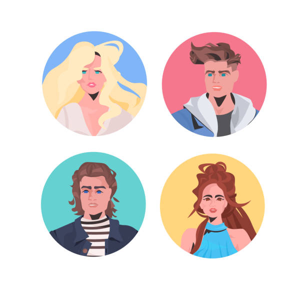 Ilustración de Establecer Personas Perfil Avatares Hermosa Mujer Hombre Se Enfrenta A Personajes De Dibujos Animados Femeninos Masculinos Colección Retrato y más Vectores Libres de Derechos de Adulto - iStock Ilustración de Establecer Personas Perfil Avatares Hermosa Mujer Hombre Se Enfrenta A Personajes De Dibujos Animados Femeninos Masculinos Colección Retrato y más Vectores Libres de Derechos de Adulto - iStock