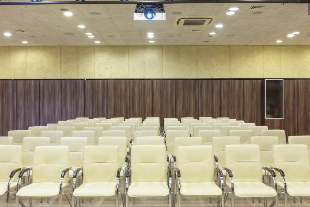 istock Modern meeting room ready for people reception. 1253021451