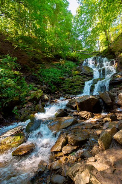 istock Carpathian waterfall Shypot in the morning 1253021597