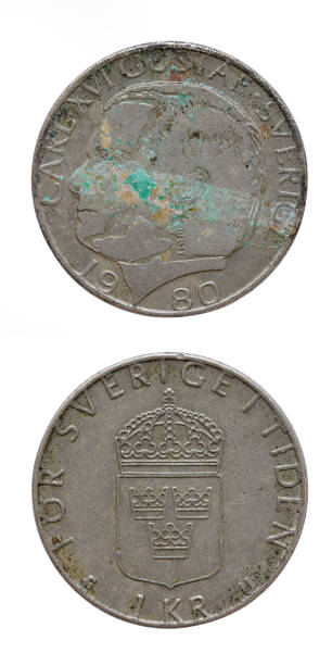 istock 1 Swedish Krone Coin isolated On White 1253023942