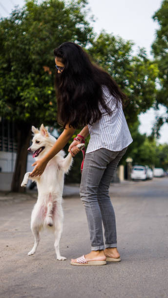 istock Girl with dog 1253026178