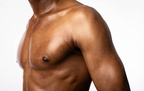 istock Muscular African Man Posing Over White Background, Studio Shot, Cropped 1253026260