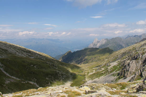 istock Mountain landscape on hiking trail, Italian Alps. 1253032196