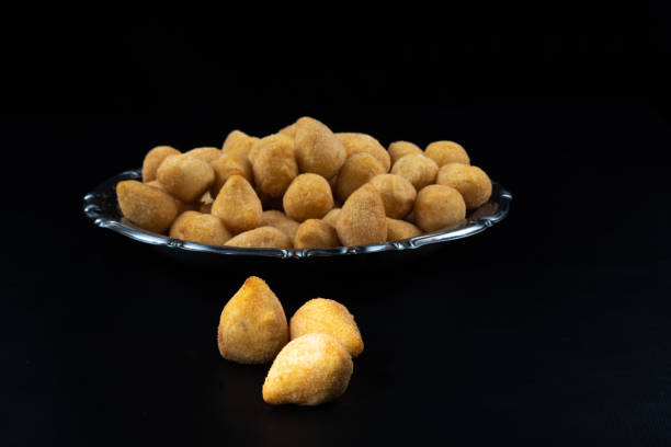 istock fried party snacks arranged on a stainless steel plate with black background 1253040185