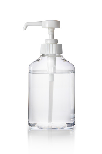 Hand sanitizer gel with clipping path.