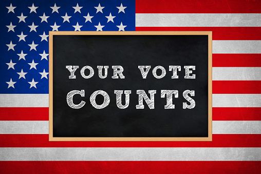 Your Vote Counts - chalkboard information