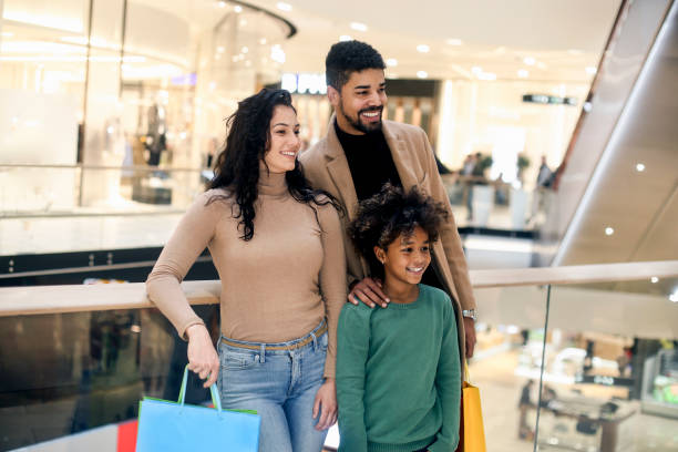 istock Family in a shopping mall 1253045659