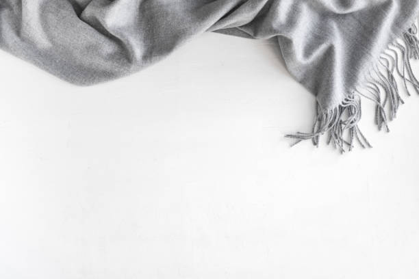 Warm gray scarf or blanket