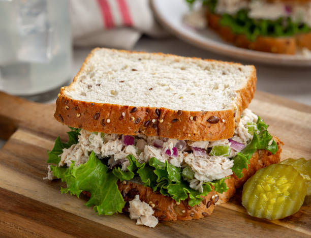 istock Tuna Fish Sandwich on Bread 1253053816
